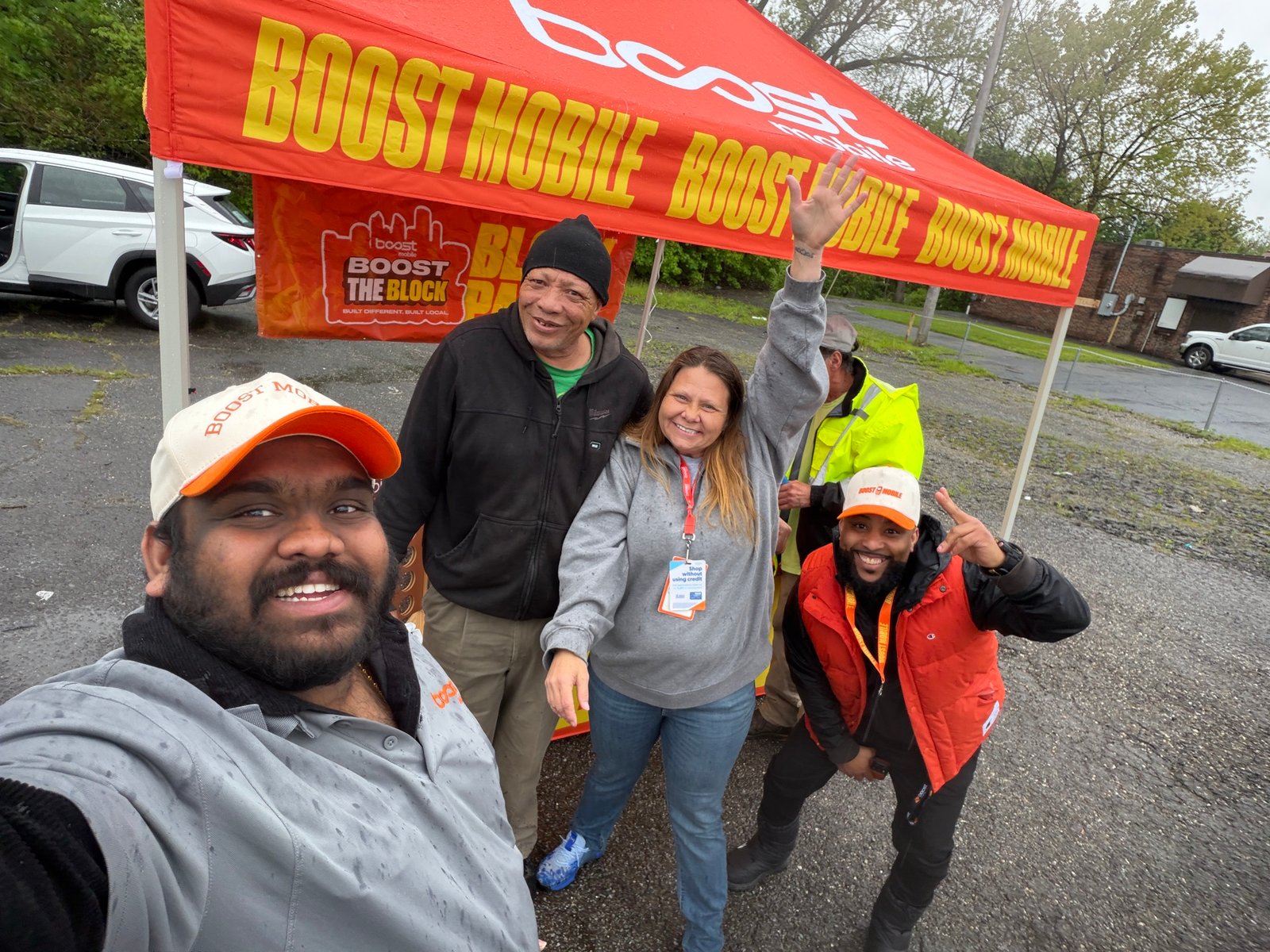 The RBFC team at a Boost the Block community pop-up